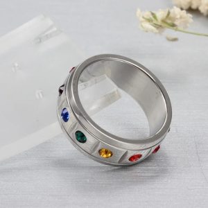 Rainbow Ring for Couple LGBT Pride Ring