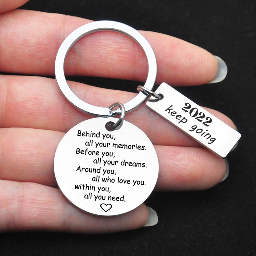 2022 Graduation Keychain Keep Going Keyring for Kids