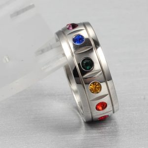 Rainbow Ring for Couple LGBT Pride Ring