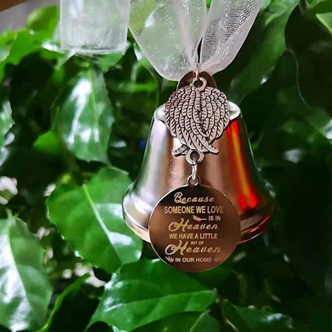 Christmas Angel Wings Bell Ornament Memorial Gifts for Family