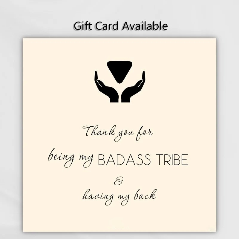 Badass Tribe Triangle Necklace “Thank You for Being My Badass Tribe”