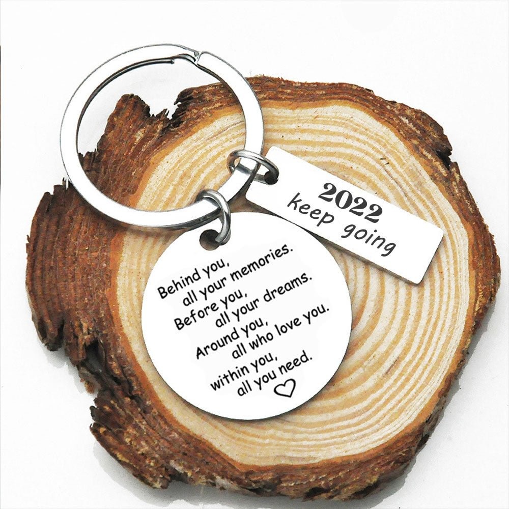 2022 Graduation Keychain Keep Going Keyring for Kids