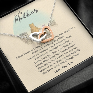 To My Mother Necklace, Gift For Mom From Son, Meaningful Gifts For Mother, Thoughtful Gifts For Mom Winnie The Pooh And Piglet (Standard Box)