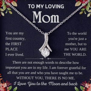 Mom Necklace For Women, Mother Daughter Necklace, Necklace For Mom, Mom Birthday Gifts From Daughter Son, Gifts For Mom Birthday Unique, Great Mothers Necklace Gifts Christmas, Mother’s Day Jewelry (Standard Box, First Country)