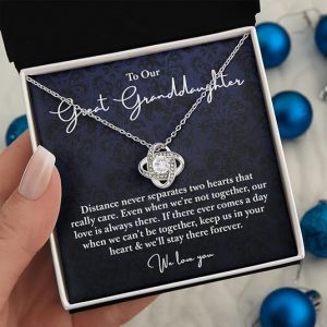 To My Granddaughter Love Knot Necklace, Granddaughter Necklace, Granddaughter Gifts From Grandpa Grandma, To My Granddaughter Gifts, Birthday Gifts For Granddaughter, Gift On Wedding, Christmas 25 – Standard Box, Background 7