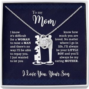 Awesomesons Mother of groom from son, mother gifts from son, mother and son necklace, mother and son necklaces, mother from son gifts, mom and son Includes Message Card and Gift Box (Standard Box)