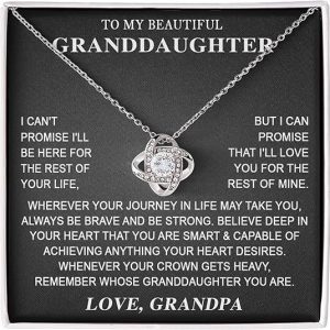 To My Granddaughter Love Knot Necklace, Granddaughter Necklace, Granddaughter Gifts From Grandpa Grandma, To My Granddaughter Gifts, Birthday Gifts For Granddaughter, Gift On Wedding, Christmas