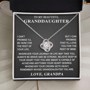 To My Granddaughter Love Knot Necklace, Granddaughter Necklace, Granddaughter Gifts From Grandpa Grandma, To My Granddaughter Gifts, Birthday Gifts For Granddaughter, Gift On Wedding, Christmas