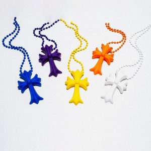 Colorful Chrome Hearts Silichrome necklace made of Silicone, Chrome Heart fashion necklace, unisex necklace