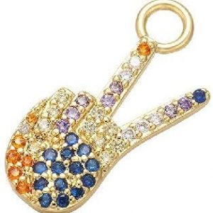 11X27Mm Palm and Lips Crystal Pendant for Women’s Necklace and Bracelet Earrings Jewelry Making Accessories Model: Vd479